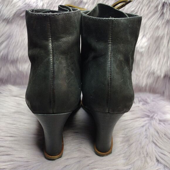 Franco Sarto Wedge Booties The Artistic Leather Collection Womens Size 7 Black - Picture 5 of 9